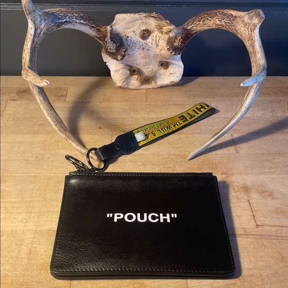 Off-White Handbags - Off-White x Virgil Abloh 'Pouch' Double Pouch Zip Wristlet Clutch !